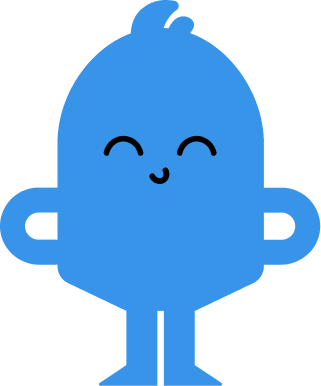 Brain Rise mascot, a smiling blue character